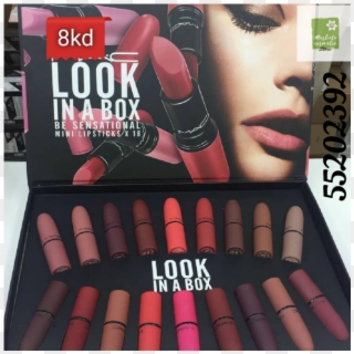 Mac Look In A Box Mini Lipstick 18 Pcs - رژ لب مك اصل Clipart
