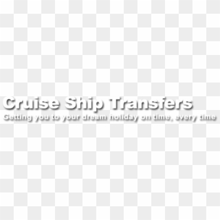 Cruise Ship Transfers Text - Monochrome Clipart
