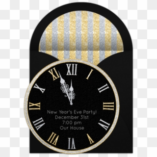 Midnight Clock Online Invitation - Emblem Clipart