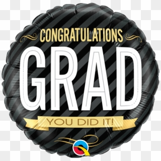 18" Congratulations Grad Stripes Balloons All American - Balloon Clipart