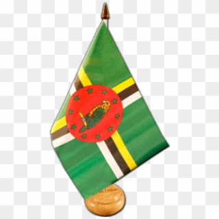 Dominica Table Flag - Illustration Clipart