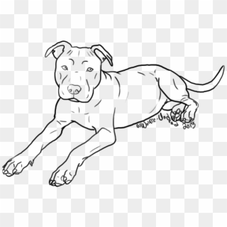 Free To Use Pit Bull Lineart Please Ⓒ - Pit Bull Line Art Clipart