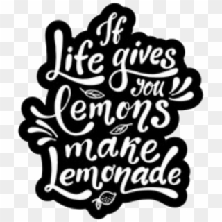 Calligraphy Drawing Motivation - Fresh Life Gives You Lemon Juices Quotes Clipart