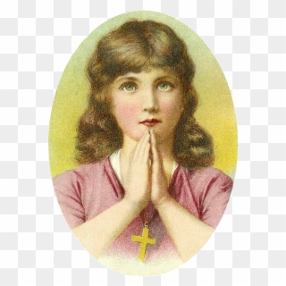 This Is A Sweet Image Of A Young Girl Praying - Girl Clipart