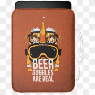Dailyobjects Beer Goggles Real Real Leather Sleeve - Crest Clipart
