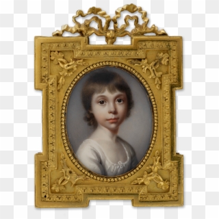 A Portrait Miniature Of A Young Girl, Wearing White - Picture Frame Clipart
