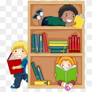 Student Reading Public Library Child Free Transparent - Books Library Kids Clipart