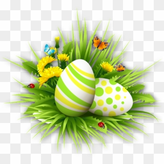 Come Back Often, We Update Regularly - Png Easter Eggs On Grass Clipart