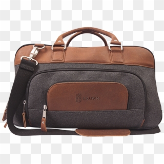 Cover Image For Brody Grey Wool And Tan Leather Duffel - Duffel Bag Clipart