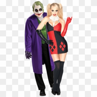 The Joker Harley Quinn Couple Costumes Jokers Masquerade - Mens Joker Fancy Dress Clipart