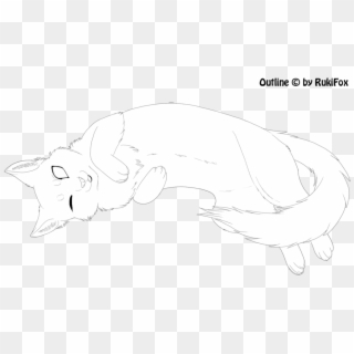 Warrior Cat Laying Down Drawings 109409 - Sketch Clipart