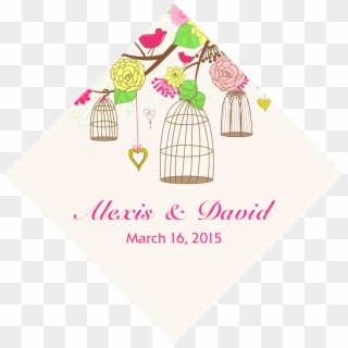 Bird Cages Custom Wedding Favor Tags And Gift Tagsdocuments - Illustration Clipart