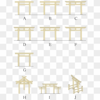 Torii Gate Variation - Torii Gate Dimensions Clipart