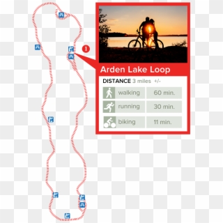 Trails Arden Lake Loop - Drawing Clipart