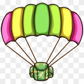 Parachute Clipart Green - Hot Air Balloon - Png Download