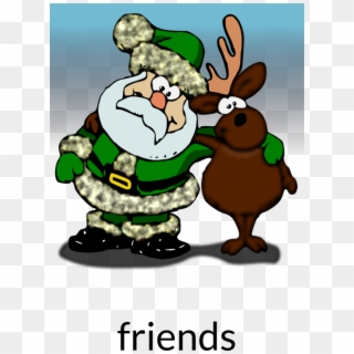 Reindeer Santa Claus Christmas Ornament Christmas Day - Christmas Santa Sleigh And Reindeer Cartoon Clipart