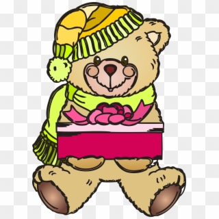 This Free Icons Png Design Of Holiday Bear - Christmas Teddy Bear To Color Clipart