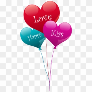 Balloons Clipart Valentines - Happy Valentines Balloons Png Transparent Png