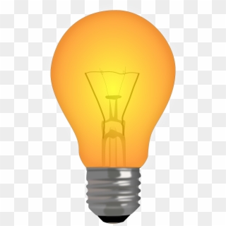Light Bulb Filament Lamp Orange Png Image - Electric Bulb Clipart