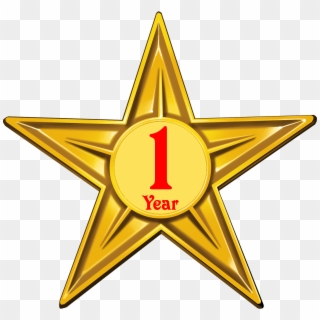 Barnstar Of One Year Diligence Clipart
