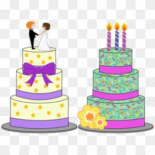 Wedding Cake - Birthday Cake Clipart