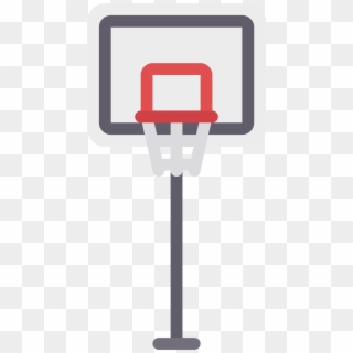 Rectangle Backboard Basketball Hoop Clipart - Cartoon Basketball Hoop Transparent - Png Download