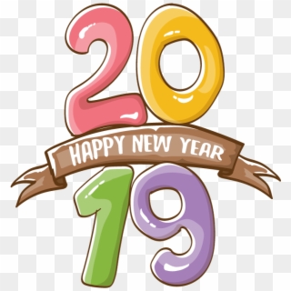 2019 Happy New Year 19 Vector - Happy New Year 19 Clipart