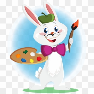 Bunny Clipart Computer - Drawing Material In Cartoon - Png Download