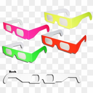 Fogos De Artifício Coloridos Óculos 3d - Plastic Clipart