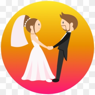 Wedding-couple - Cartoon Clipart