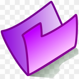 Folder Icon Purple Empty Open Symbol Sign File - Purple Folder Clipart - Png Download