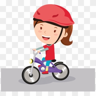 Bike Riding Bikes And Bicycles Girl The - Girl Riding Bike Clipart - Png Download