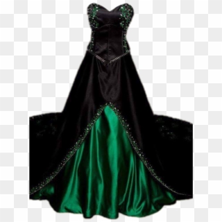#dress #black #green #goth #enchantress #freetoedit - Cocktail Dress Clipart