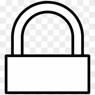 Graphic Library Stock Padlock Clipart Black And White - Simple Lock Clip Art - Png Download