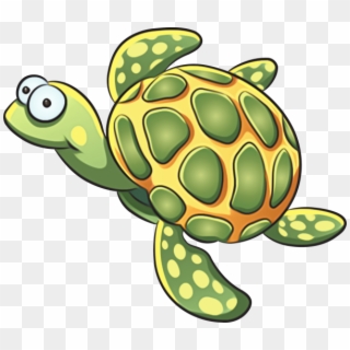 Green Clipart Sea Turtle - Turtle Draw Png Transparent Png