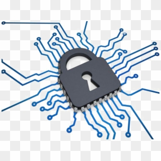 United Computer Network Lock States Cyberwarfare Black - Cyber Security Symbol Clipart