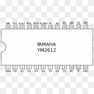 2000px-yamaha Ym2612 Pinout - Ym2612 Pinout Clipart