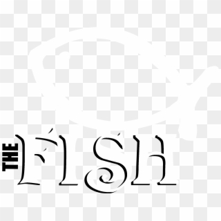 The Fish Logo Black And White - Calligraphy Clipart