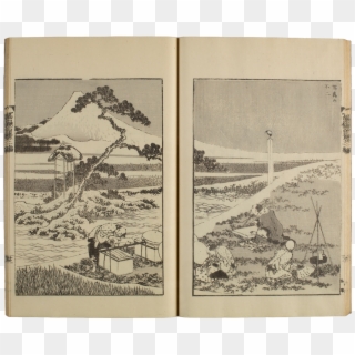 An Album Of Woodcuts “one Hundred Views Of Mount Fuji - Tree Clipart