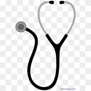 Medical Stethoscope Black Clip Art - Transparent Background Stethoscope Clipart Png