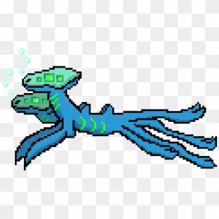 Alien Sea Creature - Sea Creatures Pixel Art Clipart