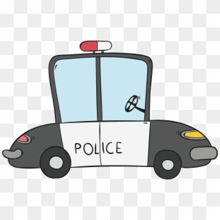 Clipart Library Car Download Hand Painted Police Transprent - 警車 卡通 - Png Download