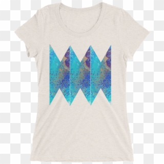 Blue Abstract Design T-shirt For Women 1 - Triangle Clipart