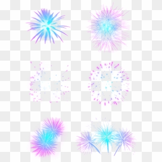 Éléments De Feux D'artifice Festifs Gradient Bleu Violet - Fireworks Clipart