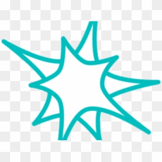 Starburst Clipart Teal - Transparent Black And White Stars Png