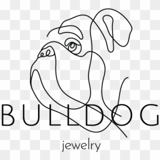 Bulldog Jewelry - Line Art Clipart