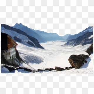 Snowy Day In Switzerland - Aletsch Glacier Clipart