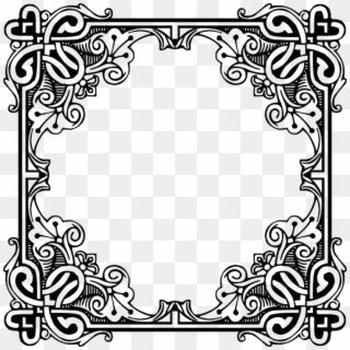 Picture Frames Engraving Antique Retro Style Drawing - Ornamentales Vintage Clipart