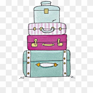 Picture Transparent Library Luggage Drawing - Suitcases Draw Clipart