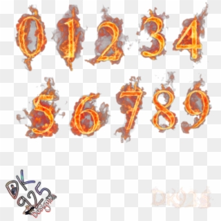#firefont #firenumbers #numbers #fire #letters #dk925designs - Number Flame Png Clipart